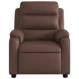 Fauteuil de massage inclinable électrique marron similicuir