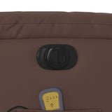 Fauteuil de massage inclinable électrique marron similicuir