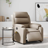 Fauteuil de massage inclinable électrique cappuccino similicuir