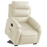 Fauteuil inclinable Crème Similicuir