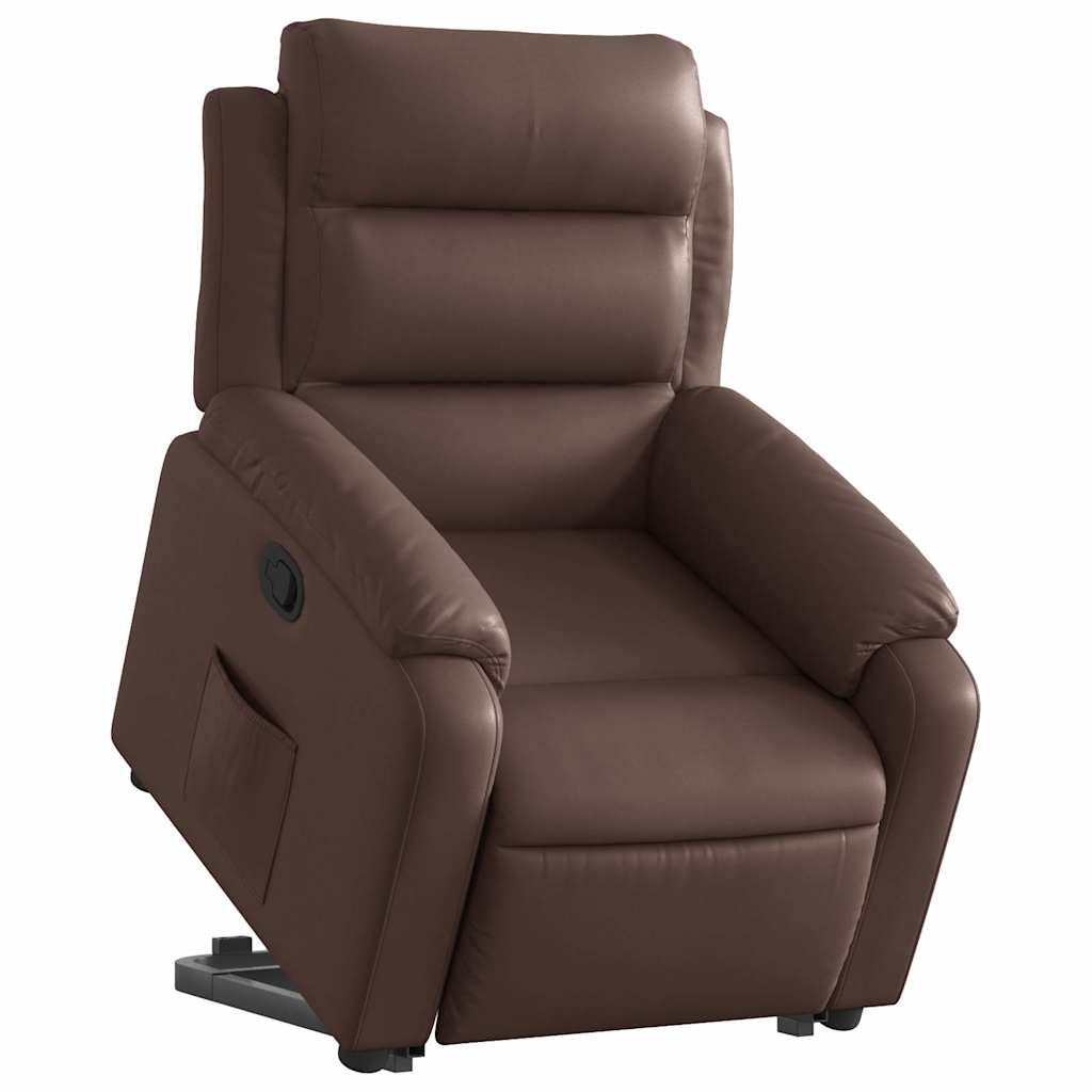 Fauteuil inclinable marron similicuir