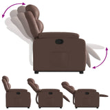 Fauteuil inclinable marron similicuir