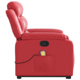 Fauteuil inclinable de massage Rouge Similicuir