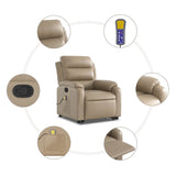 Fauteuil inclinable de massage Cappuccino Similicuir