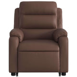 Fauteuil inclinable électrique marron similicuir