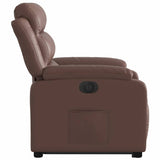 Fauteuil inclinable électrique marron similicuir