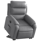 Fauteuil inclinable électrique gris similicuir