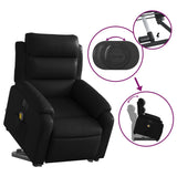 Fauteuil inclinable de massage électrique noir similicuir