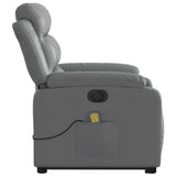 Fauteuil inclinable de massage électrique gris similicuir