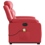 Fauteuil inclinable de massage électrique rouge similicuir