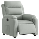 Fauteuil inclinable électrique gris clair velours