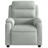 Fauteuil inclinable électrique gris clair velours
