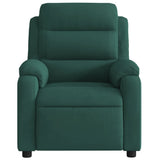 Fauteuil inclinable électrique vert foncé velours