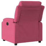 Fauteuil inclinable électrique rouge bordeaux velours