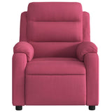 Fauteuil inclinable électrique rouge bordeaux velours