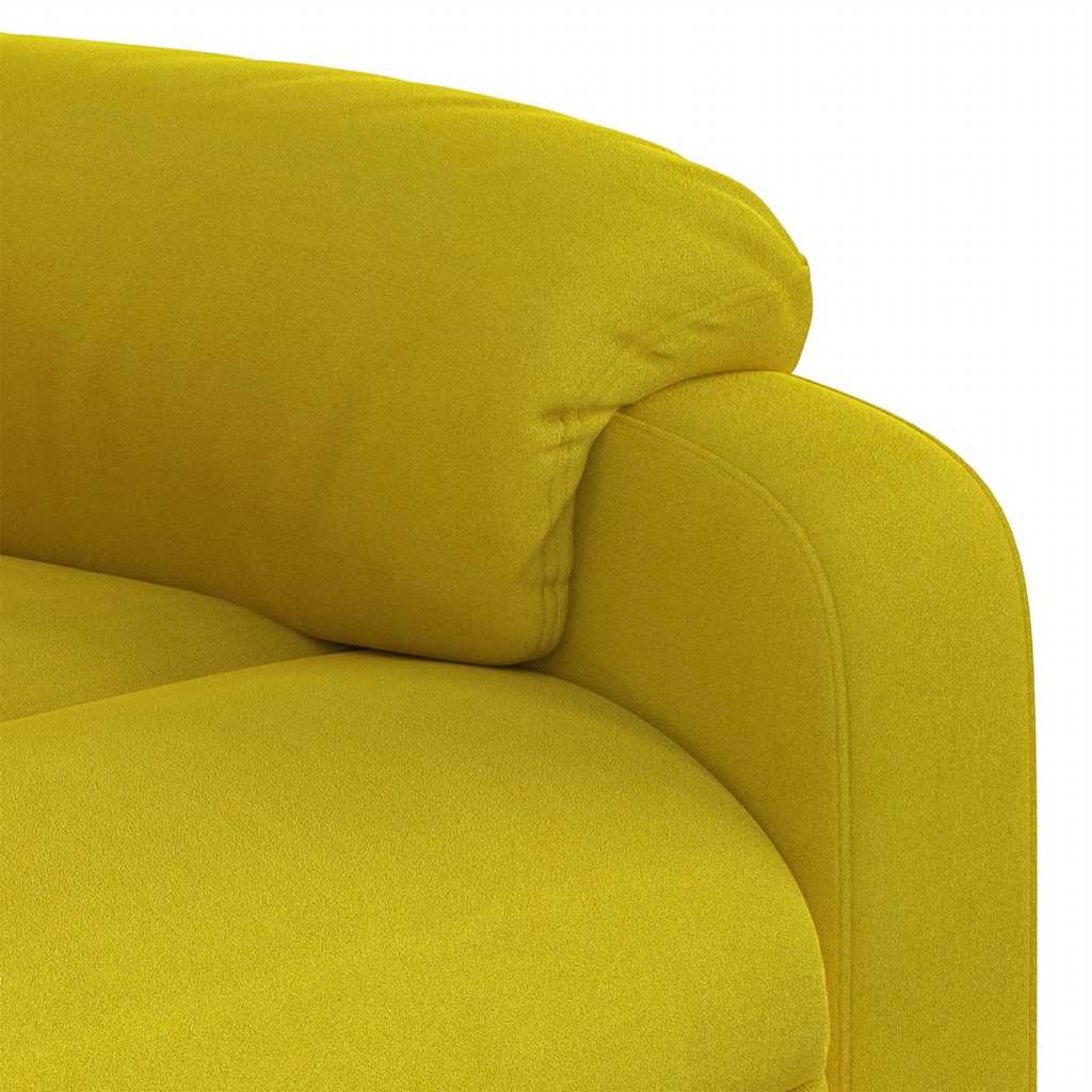 Fauteuil inclinable électrique jaune velours