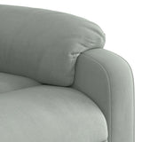 Fauteuil inclinable électrique de massage gris clair velours