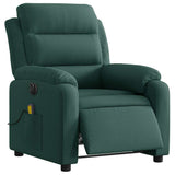Fauteuil inclinable de massage électrique vert foncé velours