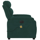 Fauteuil inclinable de massage électrique vert foncé velours