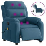 Fauteuil inclinable de massage électrique bleu velours
