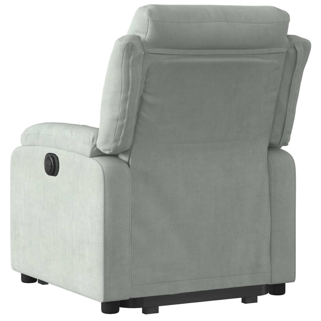 Fauteuil inclinable Gris clair Velours