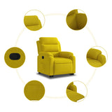 Fauteuil inclinable Jaune Velours