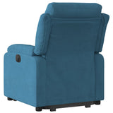 Fauteuil inclinable bleu velours