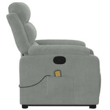 Fauteuil de massage inclinable Gris clair Velours