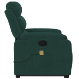 Fauteuil de massage inclinable Vert foncé Velours