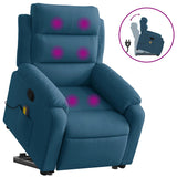 Fauteuil de massage inclinable Bleu Velours
