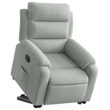 Fauteuil inclinable électrique gris clair velours