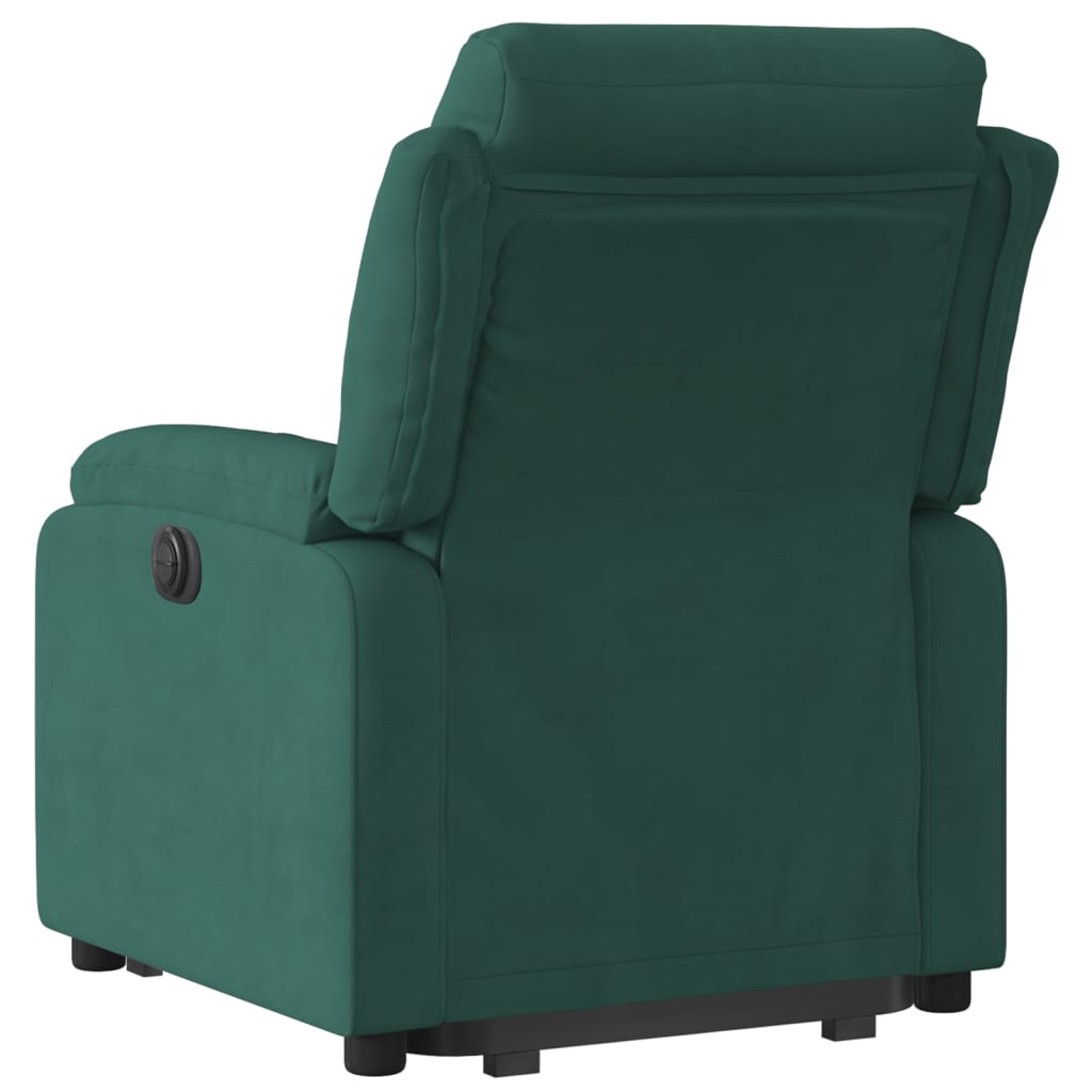 Fauteuil inclinable électrique vert foncé velours