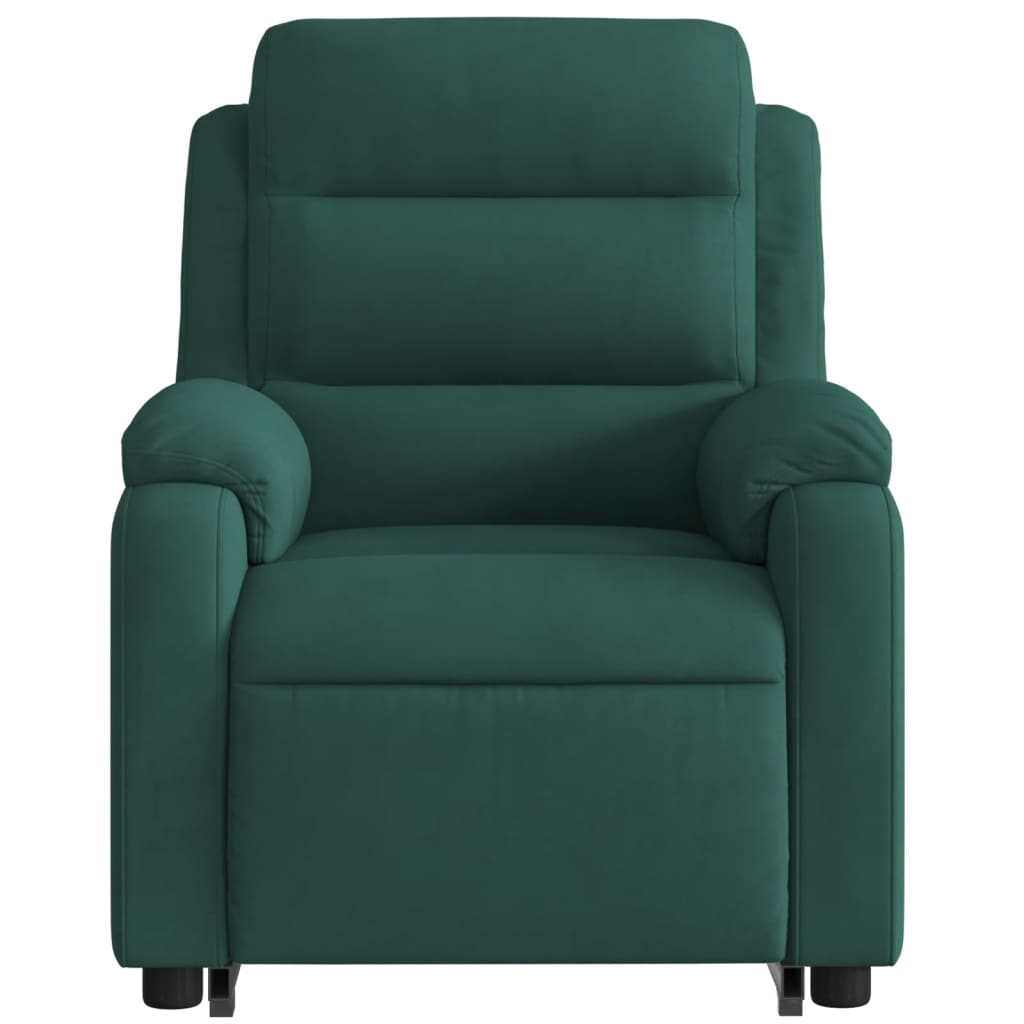 Fauteuil inclinable électrique vert foncé velours