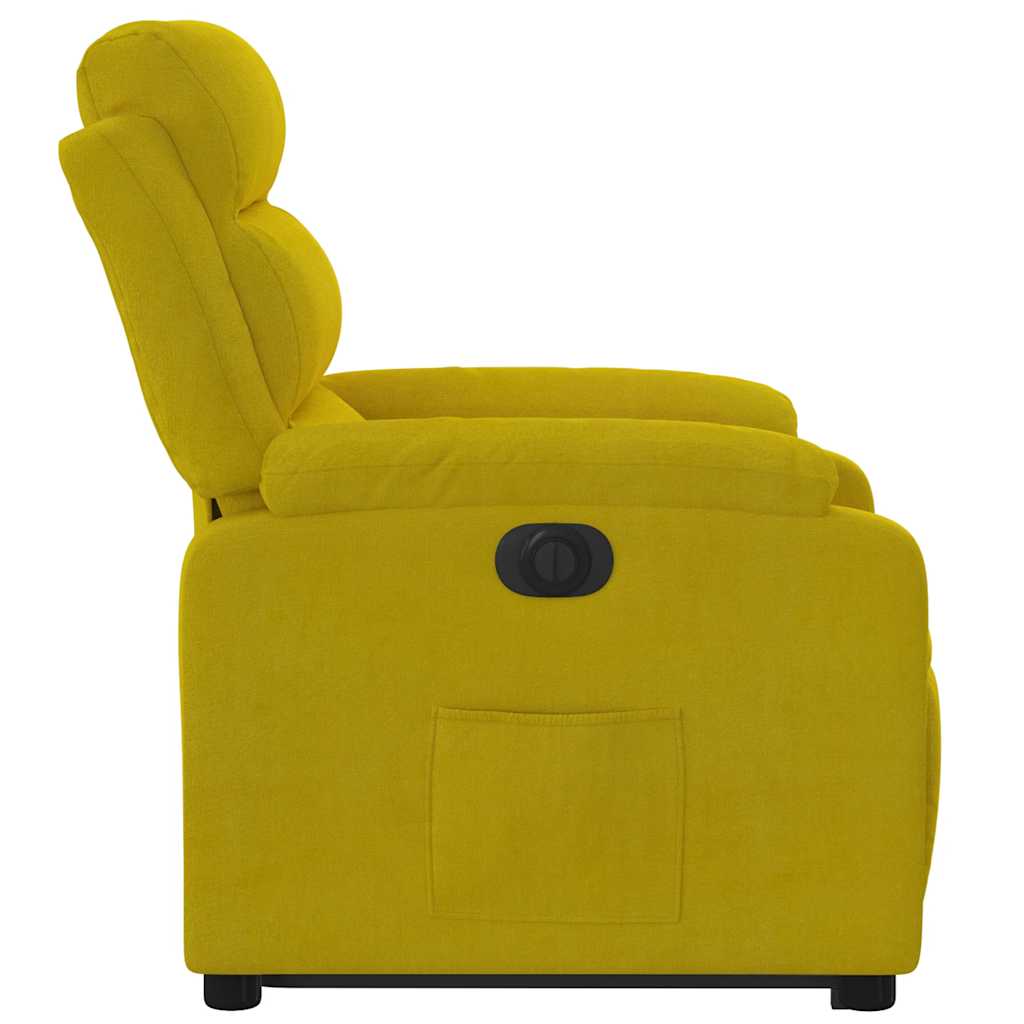 Fauteuil inclinable électrique jaune Velours