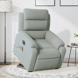 Fauteuil inclinable de massage électrique gris clair velours