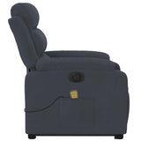 Fauteuil inclinable de massage électrique gris foncé velours