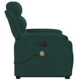Fauteuil inclinable de massage électrique vert foncé velours