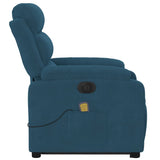 Fauteuil inclinable de massage électrique bleu velours