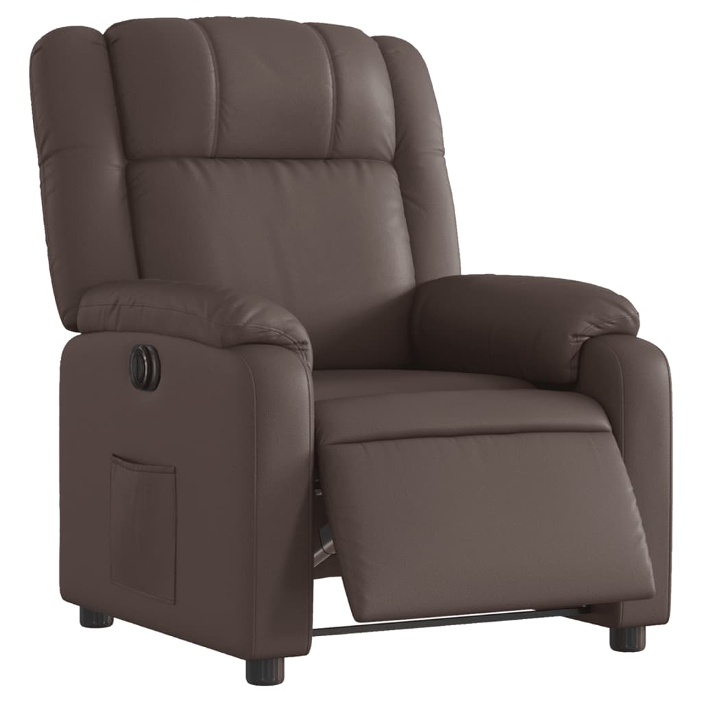 Fauteuil inclinable électrique Marron Similicuir