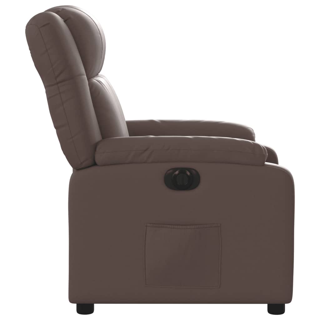 Fauteuil inclinable électrique Marron Similicuir