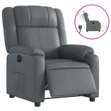 Fauteuil inclinable électrique Gris Similicuir