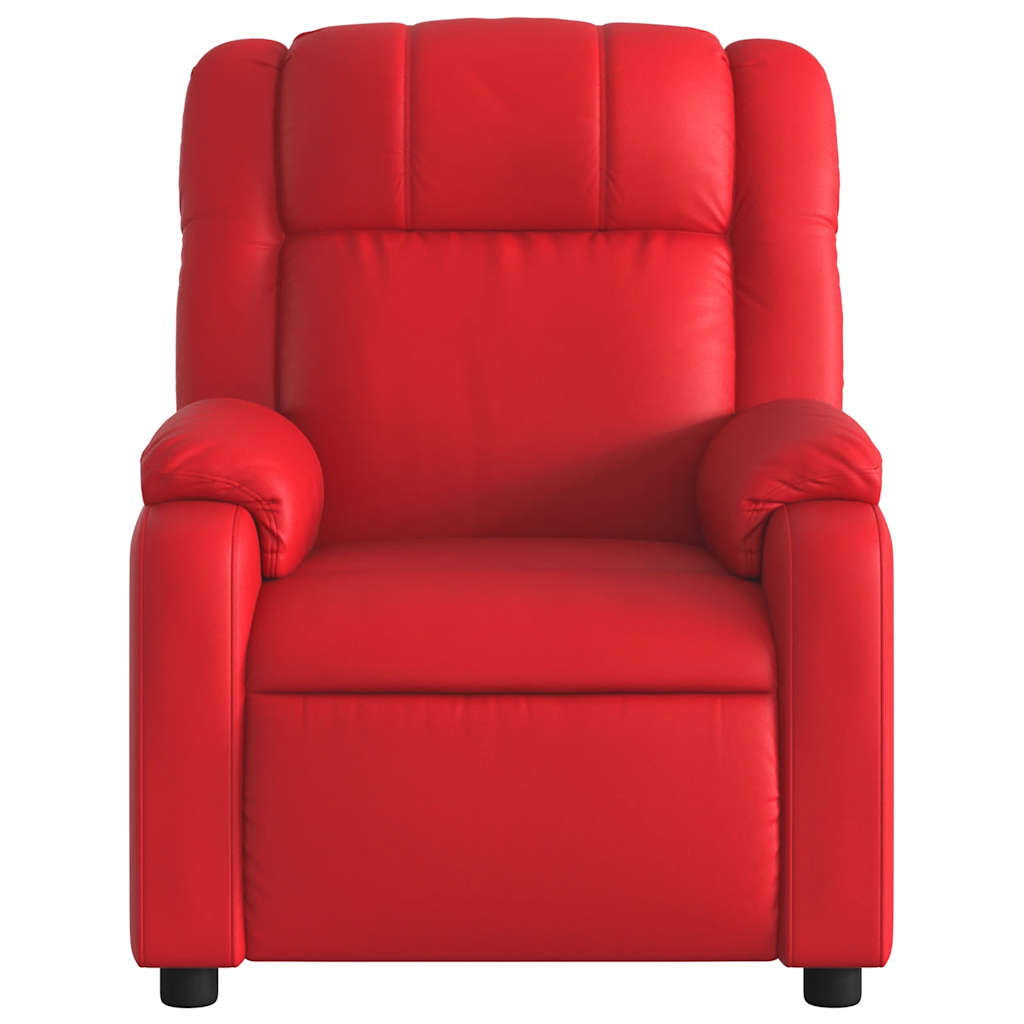 Fauteuil inclinable électrique Rouge Similicuir