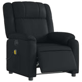 Fauteuil de massage inclinable électrique noir similicuir