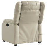 Fauteuil de massage inclinable électrique crème similicuir