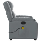 Fauteuil de massage inclinable électrique gris similicuir
