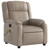 Fauteuil de massage inclinable électrique cappuccino similicuir