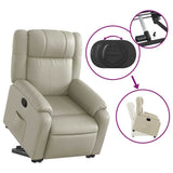 Fauteuil inclinable Crème Similicuir