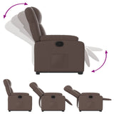 Fauteuil inclinable marron similicuir