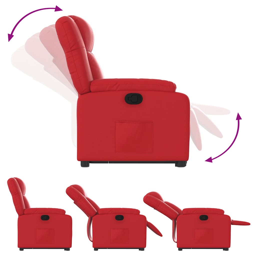 Fauteuil inclinable Rouge Similicuir