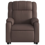 Fauteuil inclinable électrique marron similicuir